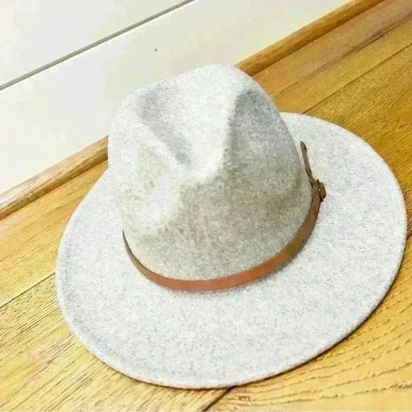 Women’s Wool Blend Fedora Big Brim With Belted Detail - Picture 3 of 7